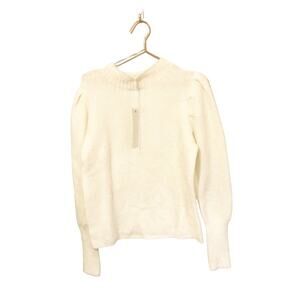 Love Tree White Mock Neck Cozy Pullover - Size Large